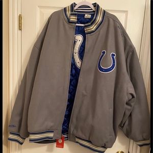 NEW Mitchell And Ness NFL Colts 5XL Jacket OBO